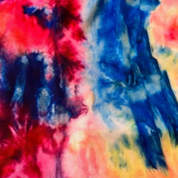 Long Sleeve XL Tie Dye Asymmetrical Top - Picture 4 of 5